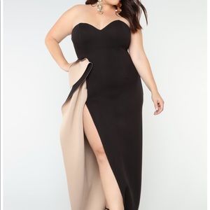 Fashion Nova One Night Only Thigh Split Gown - 3X